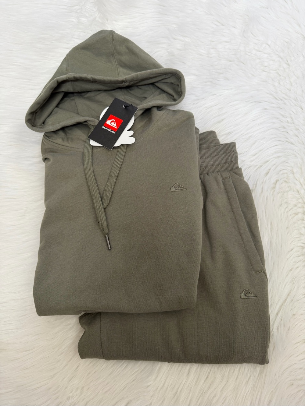 Quiksilver Olive Hoodie and Sweatpants Set Sz S